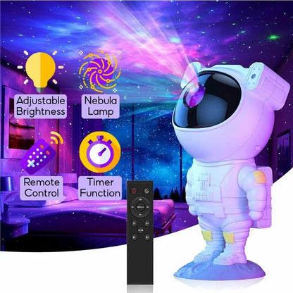 Astronaut Star Galaxy Projector Night Light – LED Nebula Ceiling Lamp for Kids & Adults | Perfect for Bedroom, Gifts, Christmas & Birthdays