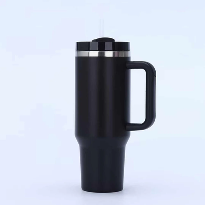 Tumbler with Handle and Straw