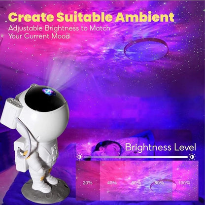 Astronaut Star Galaxy Projector Night Light – LED Nebula Ceiling Lamp for Kids & Adults | Perfect for Bedroom, Gifts, Christmas & Birthdays