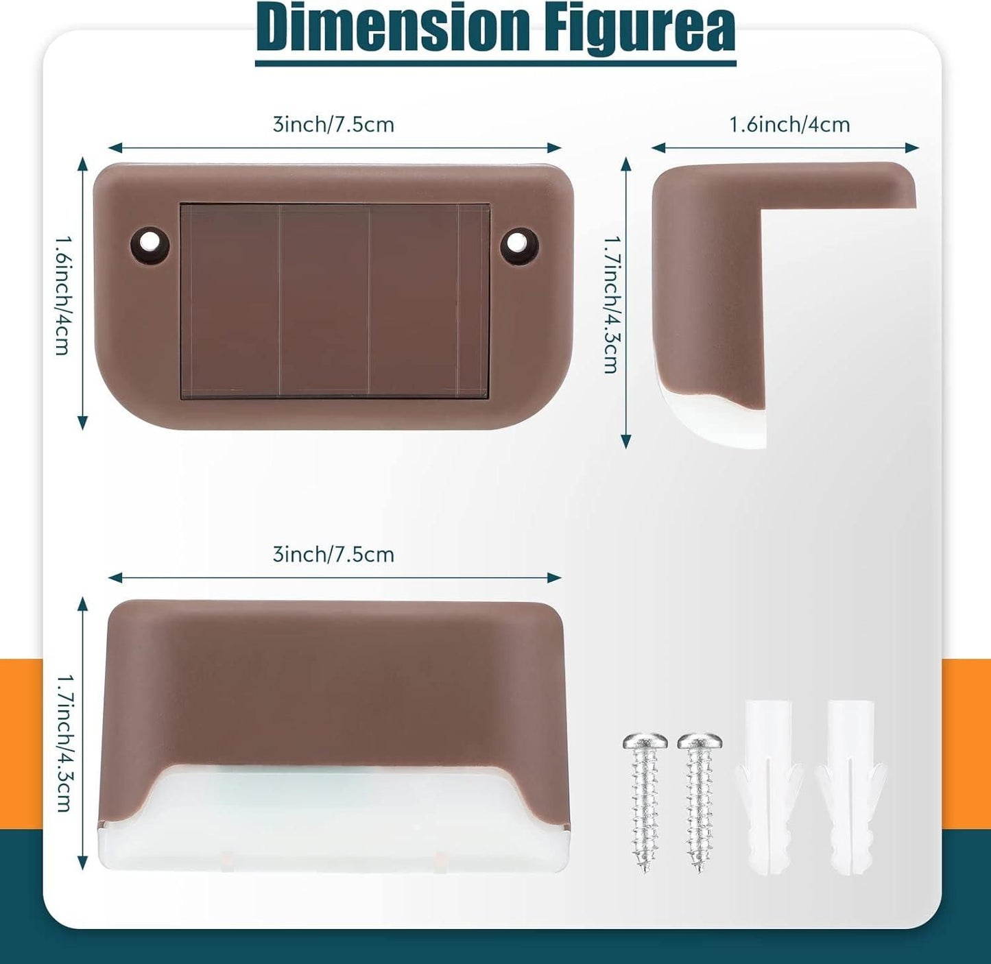 Wireless Solar Deck Lights Outdoor Pack of 4